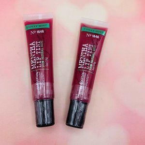 2 BATH & BODY WORKS CO BIGELOW VIOLET MINT MENTHA LIP TINT SHINE GLOSS CREAM LOT
